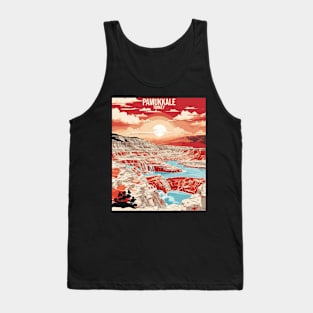 Pamukkale Turkey Sunset Vintage Retro Travel Tourism Tank Top